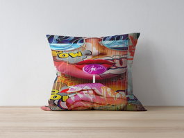 Aberto Design Funda de Cojín Multicolor 43 x 43 cm